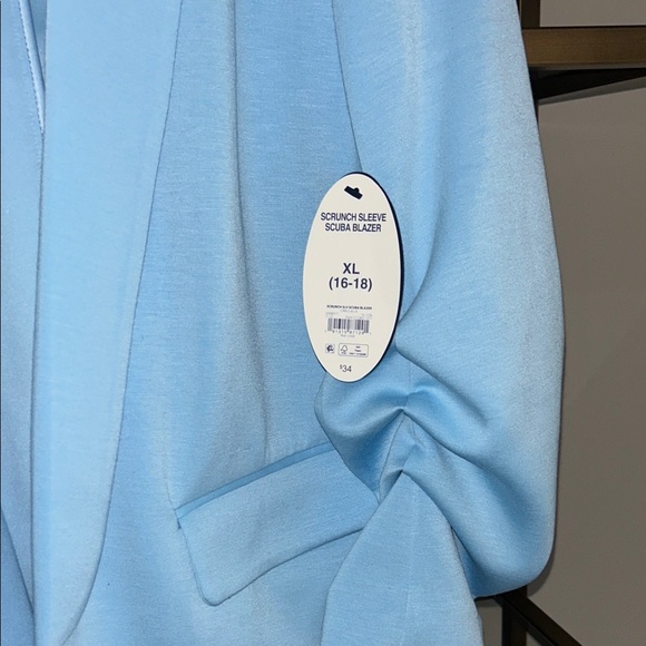 Scoop NYC Sky Blue Women's Blazer - Picture 3 of 6